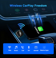 Adaptador Inalámbrico Apple CarPlay y Android Auto USB Bluetooth, Convierte Cables a Inalámbrico, Caja Multimedia Inteligente 2 en 1, Dongle