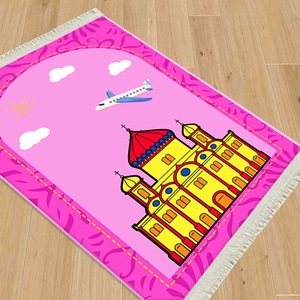 Nuovo <span class=keywords><strong>Tappeto</strong></span> in Velluto Cristallo per Bambini, Tappetino da Camera da Letto in Stile Cartone Animato con Nappe e <span class=keywords><strong>Frange</strong></span> - Product Image 5