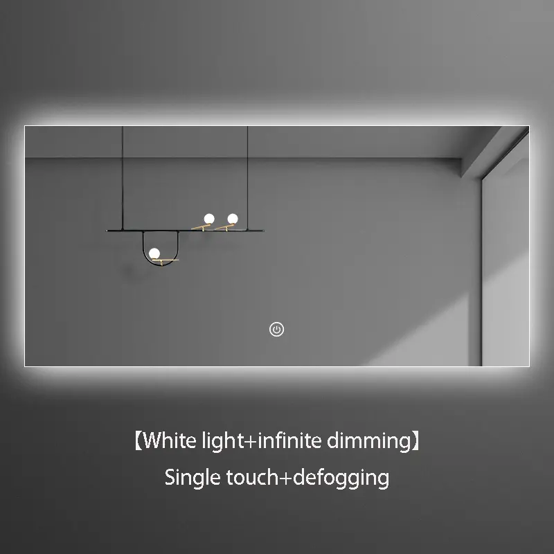 Goedkope Wanddecoratie Spiegel Schoonheidssalon Touch Schakelaar Badkamer Spiegel Met Led Licht