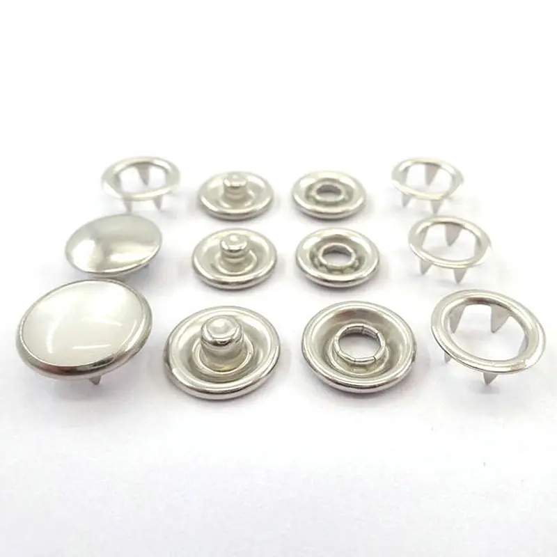 Sale Promotion Hand Press Machine Metal Steel Buttons Pearl Customized Mesh 4 Part Pearl Prong Snap Button Combined Button