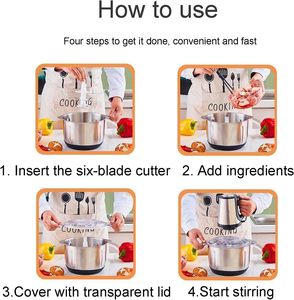 Hachoir vertical commercial tout-en-un pour viande cuite avec toutes les lames – Robot culinaire mélangeur et hachoir pour viande - Product Image 4