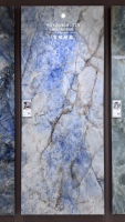 Dalles murales en pierre frittée brillante pour chambre à coucher, résistantes à l'eau, durables, ignifuges, 1200x3000mm, faible absorption, faciles à poser