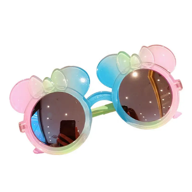 2023 Cute princess fashion gradient cartoon occhiali da sole Baby Girl Boy UV400 Outdoor Kids Summer Beach Holiday Eyewear