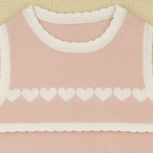 Vestidos de Suéter Tejido sin Mangas de Algodón y Cachemira Rosa para Bebés y Niñas Pequeñas, Diseño OEM - Product Image 5