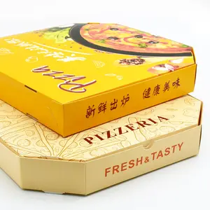 Toptan baskı gıda ambalaj kutuları 6 7 8 9 10 inç baskılı Pizza ambalaj kutusu özel baskılı