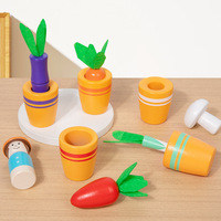 Montessori Maceta Linda Plantación Juguetes Juego a Juego de Colores Muñecas de Madera Tamaño para Niños Juguetes Educativos Cognitivos