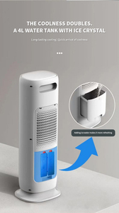 Enfriador de <span class=keywords><strong>aire</strong></span> oscilante Ventilador de niebla eléctrico DC Multifuncional Temporizador de 3 velocidades Soporte Calentador de ventilador de control remoto para hoteles - Product Image 3