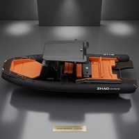 Bateau pneumatique rigide de luxe en aluminium de 7,5 m (25 pieds) avec T-Top et console centrale, Alu RIB à vendre