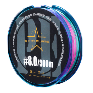 Ecooda stella fiamma PE linea 300 metri galleggiabilità galleggiante polietilene a cinque colori e filo intrecciato per uso fiume lago - Product Image 1