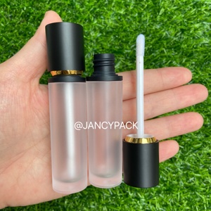 Jancy Hồng 8.5ml nhựa Refillable Frosted chai bán buôn Lip Gloss container trắng đen Rose Gold Vòng Lip Gloss Ống - Product Image 5