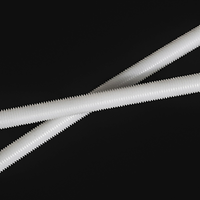 Many Sizes All Thread Rod Black White Plastic Nylon PA66 M12 Threaded Steel Bar Polyamide 66 Plastic Bolt Screw Din975 DIN976