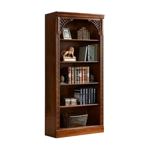 Bibliothèque de luxe en <span class=keywords><strong>bois</strong></span> <span class=keywords><strong>massif</strong></span> de qualité supérieure Cabinet d'étude combiné avec portes Armoire de rangement Étagère de bibliothèque de style européen - Product Image 5