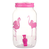 Seau à eau froide Grand couvercle 3.8L Quatre petites tasses Robinet Bar de fête Infuseur de fruits Conteneur Pichet à jus Seau à boissons d'extérieur