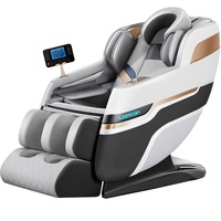 Fauteuil de massage LEERCON 4D à gravité zéro avec airbags intégraux, commande vocale intelligente, rouleaux chauffants infrarouges pour le dos, les mollets et les pieds