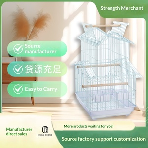 Factory Direct Sales Canary Parrot Imported Metal <strong>Decorative</strong> Villa Type Four-color Medium <strong>Birdcage</strong> Model A5004 - Product Image 2