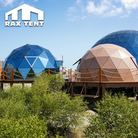 Tente dôme en verre géodésique 7M pour chambre d'hôtel Eco Glamping avec salle de bain aux EAU