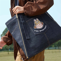 Pour PopMart Original Labubus automne sauvage série Denim tablier sac PVC maison Collection accessoires décorations cadeaux