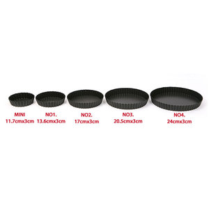 Molde para Tartas Profundo con Borde de 3 cm de Alto, 5 Tamaños Disponibles, Base Extraíble, Antiadherente de PTFE, Acanalado, para Quiche y Flan, Fabricado en Corea, Apto para Horno - Product Image 6