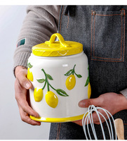 Assiette de forme spéciale de citron en relief peinte à la main créative assiette de petit déjeuner plat à Dessert personnalisé en gros