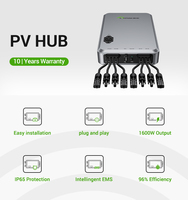 Système de gestion énergétique efficace sur réseau PVHUB, stockage et distribution d'énergie intelligents, sortie maximale 1600W