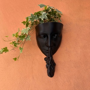 Maceta para Suculentas Impresa en 3D FUSEJOY con Diseño de Rostro Humano para el Tema <span class=keywords><strong>BROS</strong></span>; Decoración Minimalista para el Hogar, Macetero para Plantas - Product Image 1