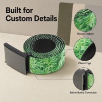 Ceinture tactique en polyester tissé avec attaches en alliage personnalisées, ceinture de sécurité en toile imprimée par transfert thermique pour entraînement extérieur, pour hommes, 120 cm
