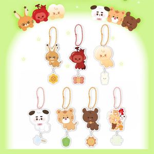 Kpop BIG-MOONG-CHILL dessin animé mignon acrylique porte-clés 5CM longue chaîne pendentif à breloque sac à dos accessoires Decora Johnny YUTA cadeau - Product Image 1