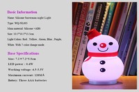 Großhandel Schneemann Silikon LED-Licht USB Wiederaufladbare Nachtlicht Weiche Silikon Berührungssensor Lampe Schlafzimmer Deko Kinderzimmer Küche Geschenk