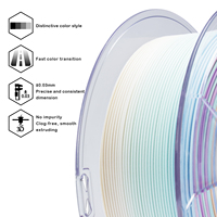 Usine ZIRO Gradient Mat Pla Filament PLA PRO Pastel Spectrum Filament 1.75mm 3d Filament à changement rapide
