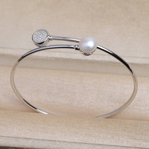 S925 Silver Eyeless DIY Pearl Accessory <b>Elastic</b> Hollow <b>Bracelet</b> 5418 9-10 Concealer Empty Support Jewelry Findings Components - Product Image 3