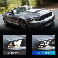 JOP4X4 phares LED complets clignotants séquentiels assemblage de lampe avant de voiture 2005-2009 phares pour Ford MUSTANG