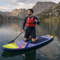 Planche de paddle gonflable tout usage pour adultes de 10 pieds 8 pouces pour complexes hôteliers et flottes de location, programme ODM personnalisé avec pagaie et pompe réglables