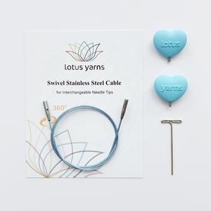 Lotus Yarns 360 °   Cable Giratorio con Tapas para Puntas Intercambiables, Accesorios para Herramientas <span class=keywords><strong>de</strong></span> Tejer <span class=keywords><strong>a</strong></span> Mano y <span class=keywords><strong>Crochet</strong></span> - Product Image 2
