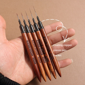 Pinceau ultra-fin pour nail art, tube à aiguille, manche en bois, stylo à gel pour dessin sur ongles - Product Image 4