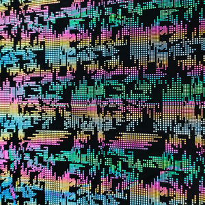 Cao có thể nhìn thấy in ấn ánh sáng cầu vồng phản chiếu <span class=keywords><strong>Polyester</strong></span> Spandex căng vải dệt kim cho thời trang ăn mặc xà cạp headbands - Product Image 5