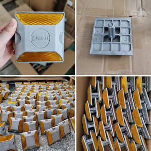 उच्च चमक बिल्ली आंखें परावर्तक एल्यूमीनियम रोड स्टड बिल्ली आंख धातु परावर्तक सड़क स्टड - Product Image 3