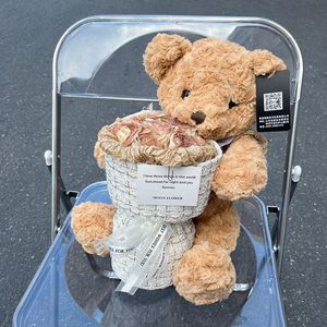 Oso de Peluche, Ramo de Flores de Jabón Artificial, Caja Transparente para Regalo, Regalo para Niñas, Regalo para el Día de la Madre, Ramo de Boda, Osos de Peluche - Product Image 4