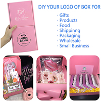 Boîtes d'expédition roses mignonnes pour petites entreprises, emballage de cadeaux artisanaux boîte mystère de courrier en papier