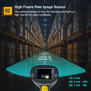 Lecteur de codes-barres USB filaire Rakinda S2-<span class=keywords><strong>IP</strong></span> portable 1D 2D 32 bits avec capteur CMOS - Product Image 5
