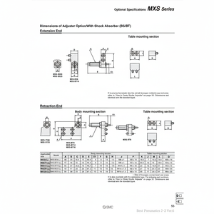 Piezas neumáticas de extremo de extensión de carrera de SMC Pneumatics - Product Image 1