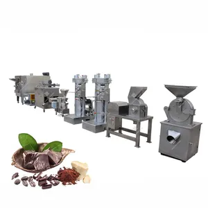 Máquina de prensado de licor de chocolate, planta de procesamiento, molinillo de manteca de cacao, línea de producción de pasta de cacao