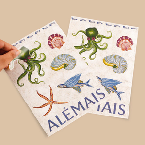 Pegatinas <span class=keywords><strong>Autoadhesivas</strong></span> de Papel Kraft con Purpurina Ecológicas Personalizadas con Gráficos de Animales - Product Image 2