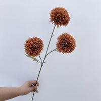 Tiges de fleurs de pissenlit artificielles, fausses boules de chrysanthèmes en soie pour les arrangements floraux de mariage, de maison et d'hôtel