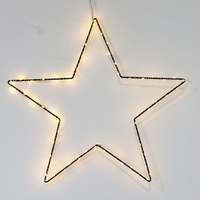 40CM 60 lumières LED blanc chaud Cadre de couronne métallique en forme de cœur avec lumières pour Noël et la décoration intérieure