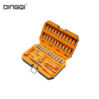 DingQi Machine de réparation en gros 46 pièces 1/4 "CRV jeu de clés à douille ensemble d'outils à main
