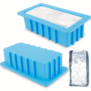 2 moules à glaçons rectangulaires en silicone réutilisables pour bain de glace, baignoire de récupération par immersion froide - Product Image 3