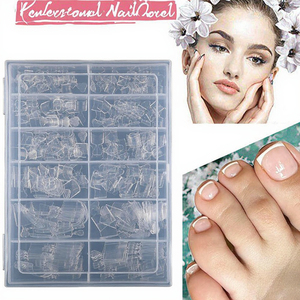 240 <span class=keywords><strong>Uñas</strong></span> Postizas Transparentes <span class=keywords><strong>de</strong></span> ABS para Mujer, Media Cobertura, Estilo Francés, Acrílicas, Cuadradas, para Salones <span class=keywords><strong>de</strong></span> <span class=keywords><strong>Uñas</strong></span> y Uso Personal - Product Image 2