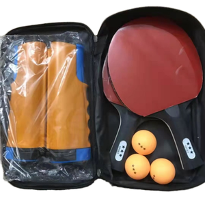 Meilleur prix, ensemble de raquettes de tennis de table professionnelles portables, <span class=keywords><strong>2</strong></span> raquettes en bois pur à 7 plis, <span class=keywords><strong>3</strong></span> balles avec filet, pointe légère, manche lourd - Product Image 5