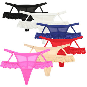 Perizoma da donna Sexy con rete trasparente e spalline sottili, biancheria intima da donna allettante ed erotica - Product Image 6