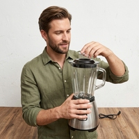 Mixeur de cuisine 2-en-1 multifonctionnel, broyeur électrique domestique pour jus de fruits, smoothies et glace pilée - Vente en gros